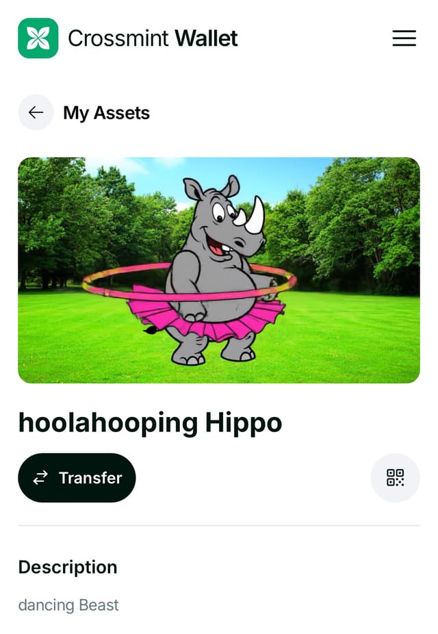 AI Generated Hula Hooping Hippo NFT
